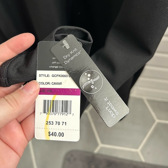 XXL Men’s Grand Slam Golf Black Long Sleeve Peformance Golf Shirt NWT - Picture 5 of 7